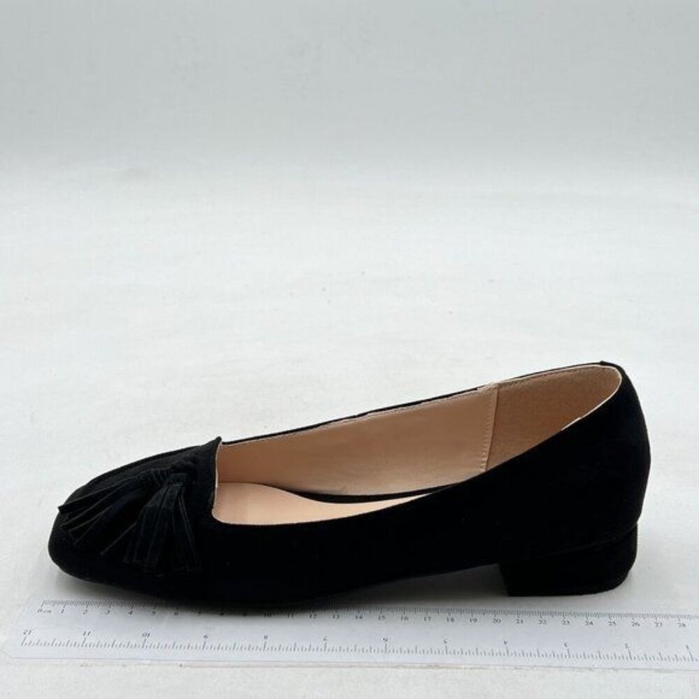YDN Women's Sadie Tassel Slipon Loafer Flat Black